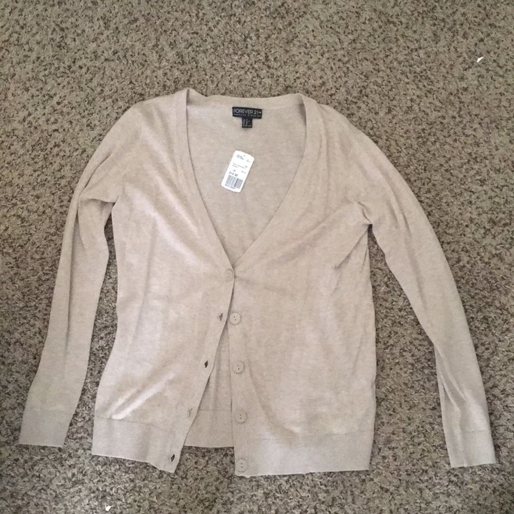 Forever 21 tan cardigan